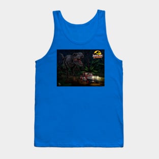 T-rex chase dark night Tank Top